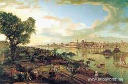 Utsikt över Warszawa från Praga