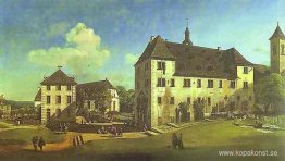 Borggården till slottet i Königstein från söder