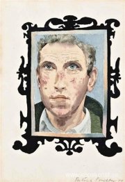 Myxomatosis (självporträtt i en spegel)