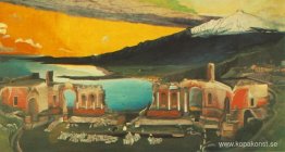 Ruinerna av den antika teatern i Taormina