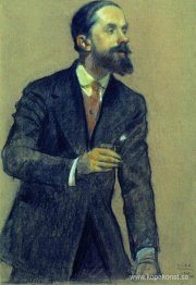 Porträtt av Ivan Bilibin