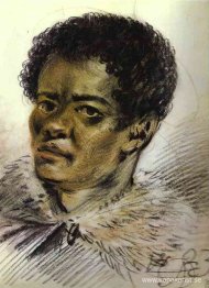 Porträtt av en neger, Orlovskis tjänare