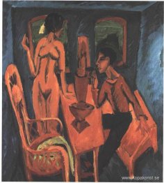 Tornrum. Självporträtt med Erna