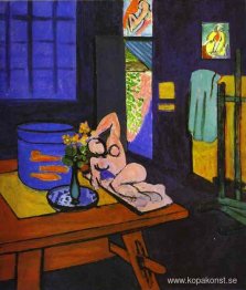 Röd fisk i interiören