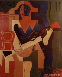 Harlekin med gitarr