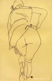 Halvnaken, bakifrån