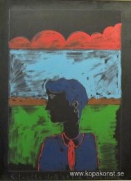 Porträtt av skådespelaren Alain Delon