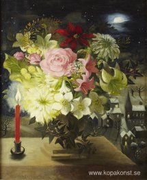 Vinterstilleben med ljus