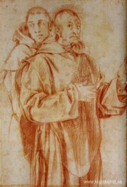 Studie av två kartusiska munkar