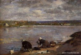 Tvätterier på stranden av Touques