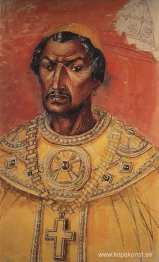 Skiss av smink till tragedin av Boris Godunov Pushkins Boris God