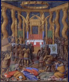 Vanhelgande av Jerusalems tempel 63 f.Kr. av Pompejus och hans s