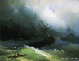 Fartyg i det stormiga havet