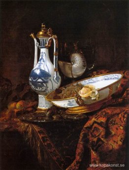 Stilleben med en Aquamanile, Frukt och Nautilus Cup