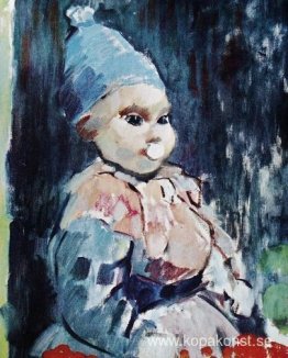 Baby med blå mössa