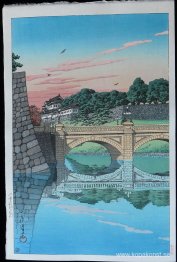 Morgon vid Nijubashi-bron