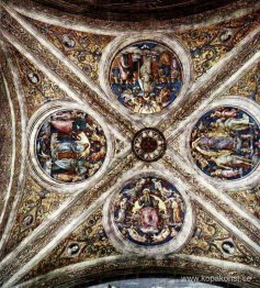 Taket med fyra medaljonger