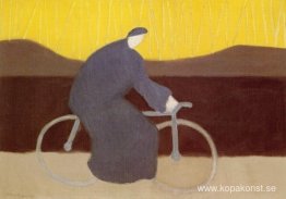 Cykelryttare vid Loire