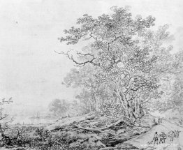 Bergslandskap med resenärer Sol__Bergigt-landskap-med-resenärer