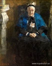 Gammal dam med blå sjal (Konstnärens mormor)