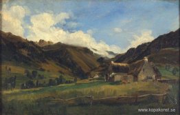 Ett kuperat landskap i Auvergne