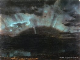 Aurora Borealis, Mt Desert Island, från Bar Harbor, Maine