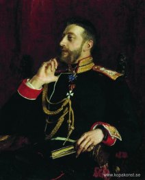 Porträtt av poeten storprins Konstantin Konstantinovich Romanov