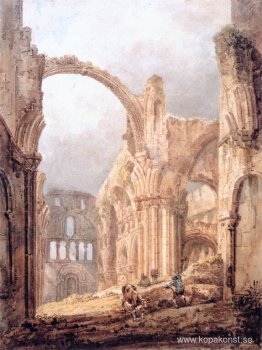 Interiör av Lindisfarne Priory