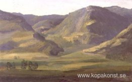 Bergigt landskap i Cantal