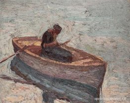Figur i en roddbåt