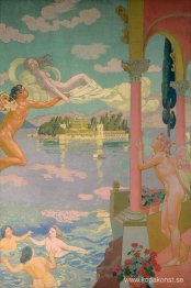 Panel 2. Zephyr transporterar Psyche till ön av glädje