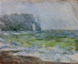 Manneporten, Etretat in the Rain