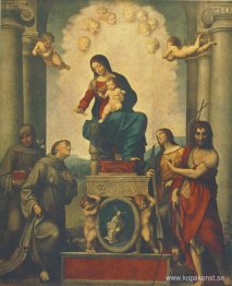 Madonna och barn med Saint Francis