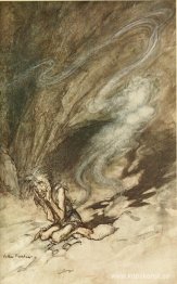 Mime vrider sig under fransarna han tar emot