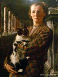 Wilma med en katt