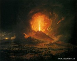 Ett utbrott av Vesuvius, sett från Portici