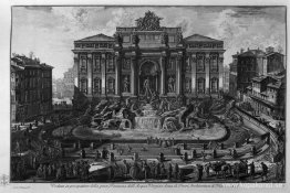 Utsikt över Fontana di Trevi omfattande forntida kallad Acqua Ve