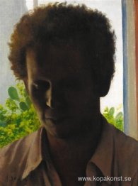 Porträtt av en man mot ljuset