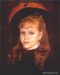 Flicka med en rosa fjäder