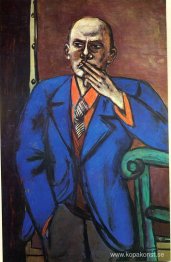 Självporträtt i blå jacka