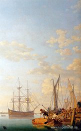 Lossning av virke vid Builenwalenvest