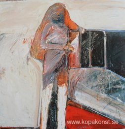 Tonåring vid sängen