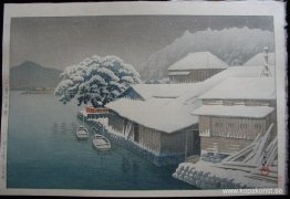 Snö vid Ishinomaki