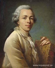 Portrait d'un homme portant un exemplaire des Essais de Montaign