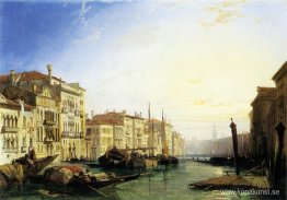 Venedigs Grand Canal, solnedgång