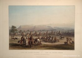 Encampment of the Piekann Indians, skylt 43 från volym 2 av "Res