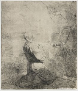 St. Jerome på knä