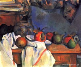 Stilleben med granatäpple och päron