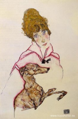 Kvinna med vinthund (Edith Schiele)