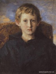 Porträtt av Boris Vasnetsov, son till konstnären